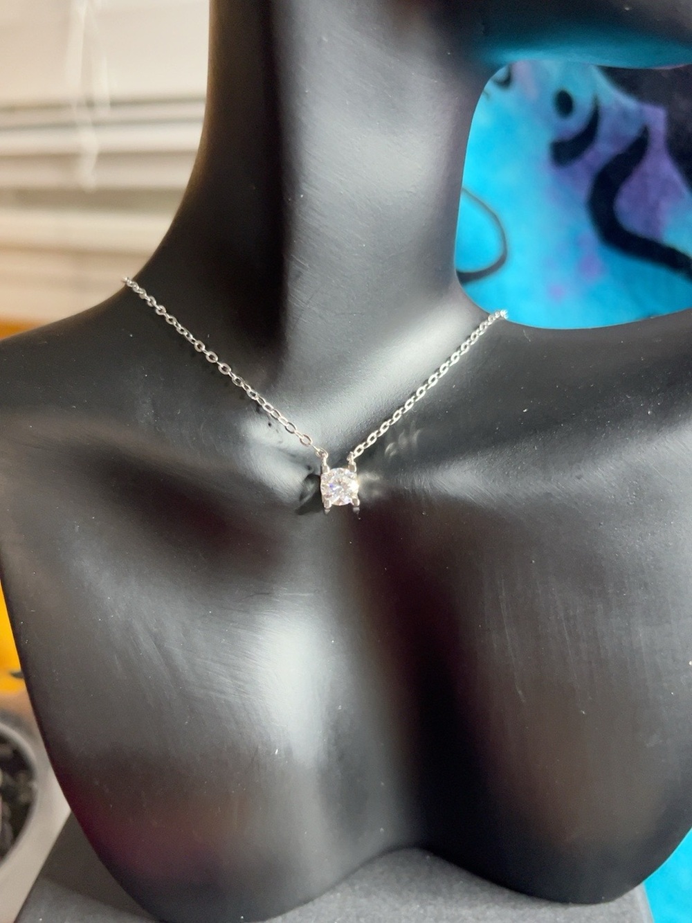 Sterling Silver 0.50 CTW Moissanite Solitaire Pendant Necklace – S925